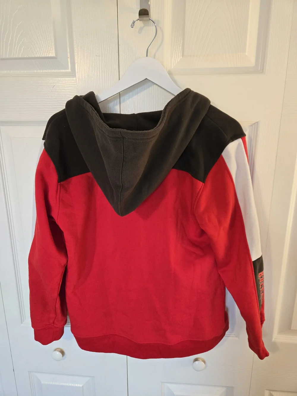 NFL Tampa Bay Buccaneers Red & Black Quarter-Zip Hoodie Sweatshirt